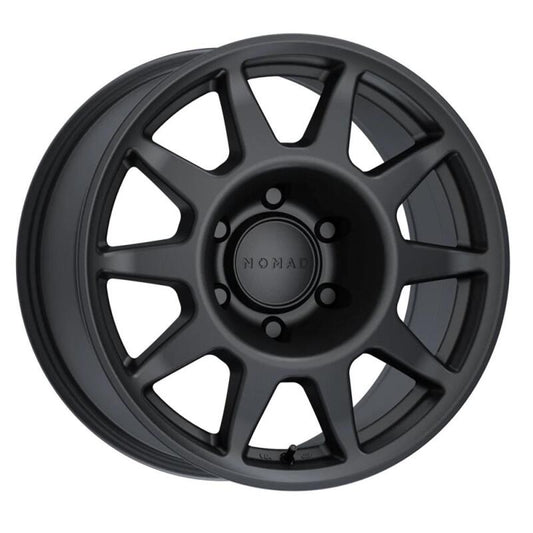 Nomad N505SB Touring 17x8.5in / 6X135 BP / 0mm Offset / 87.1mm Bore - Satin Black