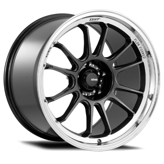 Konig Hypergram 18X11 5X114.3 ET15 Metallic Carbon W/ Machined Lip Flow Formed