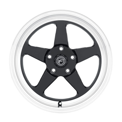 Forgestar D5 Drag 18x5 / 5x120.65 BS / ET-10 / 2.6 Gloss BLK / Diamond Lip 78.1 Bore
