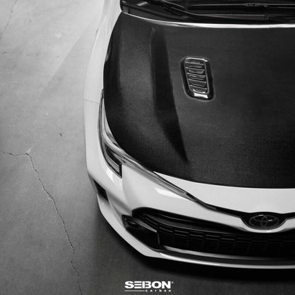 Seibon 2023 Toyota GR Corolla OE-Style Carbon Fiber Hood - Gloss Finish
