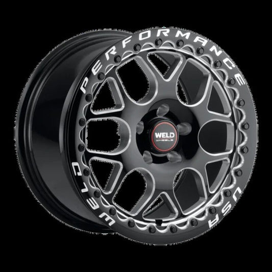 Weld Solana Beadlock 17x11 / 5x120.65 BP / ET41 / 78.1mm Bore - Gloss Black MIL DIA Wheel