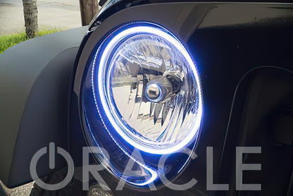 Oracle 7in Round Surface Mount LED Headlight Halo Kit - Green
