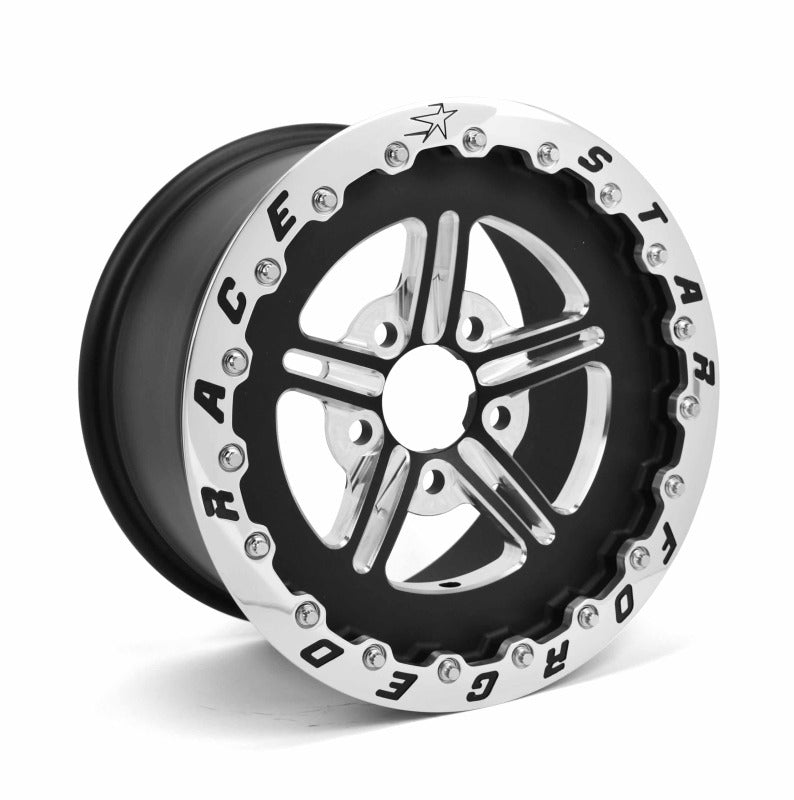 Race Star 63 Pro Forged 15x10 SBL Sportsman 5x4.50 BC / 6.25in. BS Wheel - Black Anodized/Machined