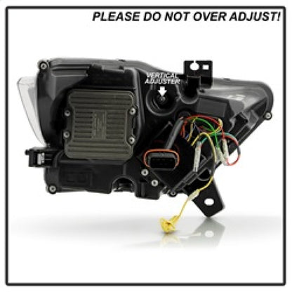 Spyder 15-17 Ford Mustang LED Headlights - Black (PRO-YD-FM15AP-GRSB-SET-BK)