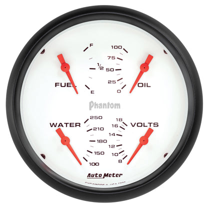 Autometer Phantom Quad 5in. Gauge 240OHm (E) - 33Ohm (F) Electric