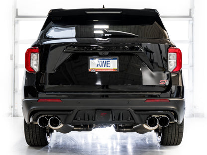 AWE Tuning 2020+ Ford Explorer ST Touring Edition Exhaust w/ Chrome Silver Tips