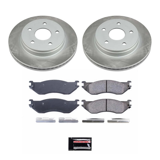 Power Stop 2002 Dodge Ram 1500 Front Semi-Coated Rotor Kit