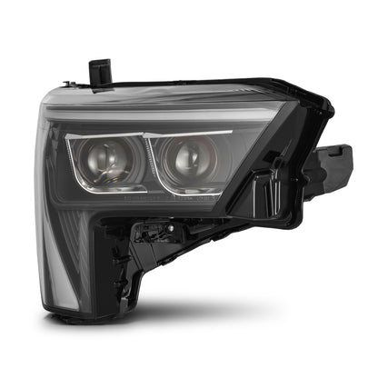 AlphaRex 22-23 Toyota Tundra LUXX-Series Headlights Black w/White DRL - Req 810029 OR 810030