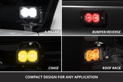 Diode Dynamics C2 2.0 Sport Yellow Driving Standard ABL (pair)
