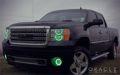 Oracle 08-13 GMC Sierra LED Round Ring Headlight Halo Kit - UV/Purple