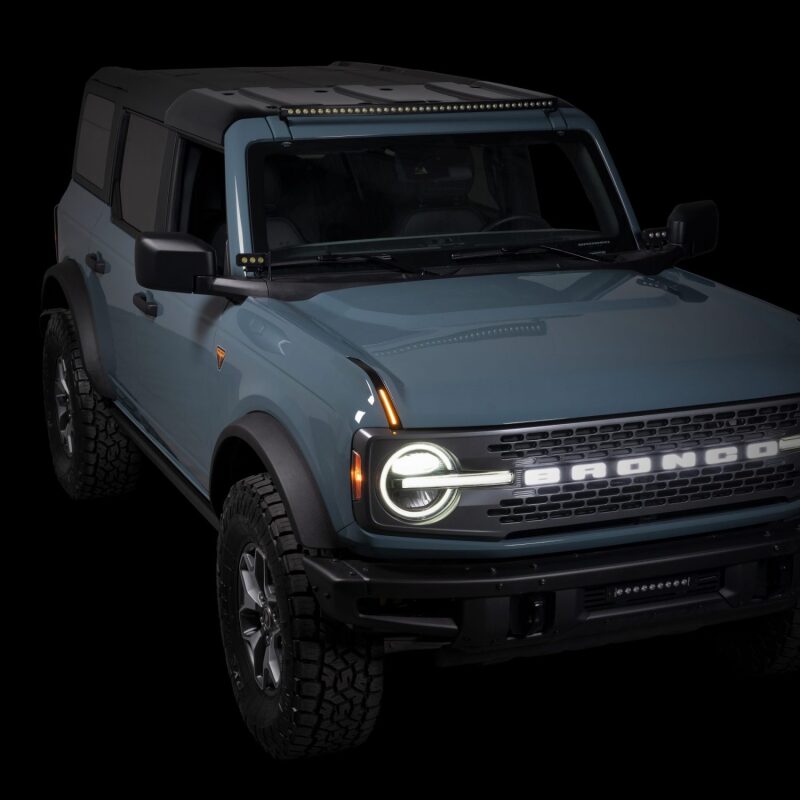 Putco 22-24 Ford Bronco Luminix DRL LED Light Hood Limb Riser (Factory Hood Side Hinge Replacements)