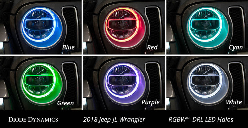 Diode Dynamics 18-21 Jeep JL Wrangler/Gladiator RGBW HD LED Halos