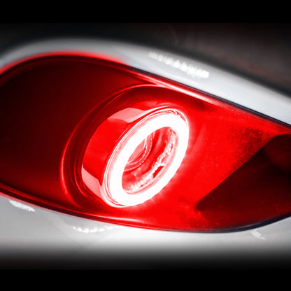 Oracle 05-09 Ford Mustang Roush Surface Mount LED Fog Light Halo Kit - Red