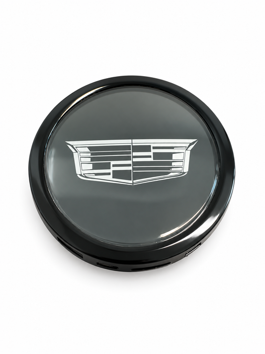 Vossen Monochromatic Cadillac Emblem Floating Center Caps - Black Trim
