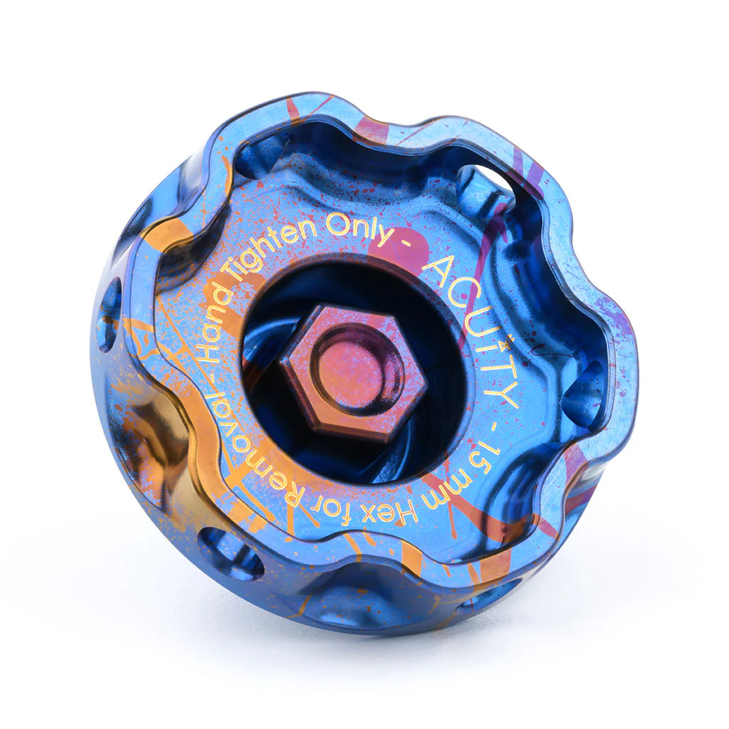 Acuity - Podium-Ti Oil Cap in Splatter Titanium Finish for Hondas/Acuras
