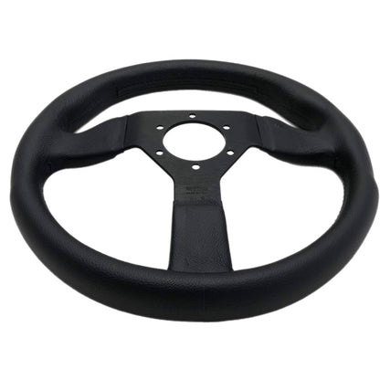 Momo Montecarlo Steering Wheel 350 mm - Black Leather/Black Stitch/Black Spokes