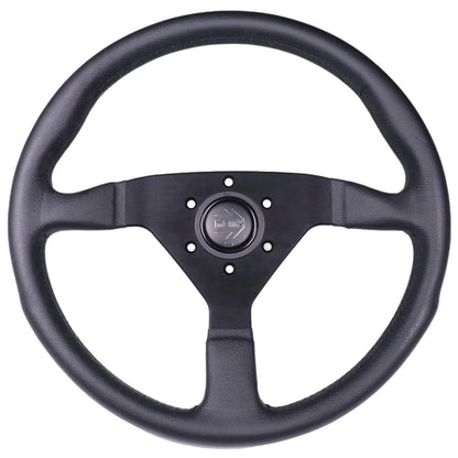 Momo Montecarlo Steering Wheel 350 mm - Black Leather/Black Stitch/Black Spokes