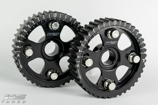 KS Tuned - H22/F20B/H23 VTEC Cam Gears, Signature Black Anodized Finish