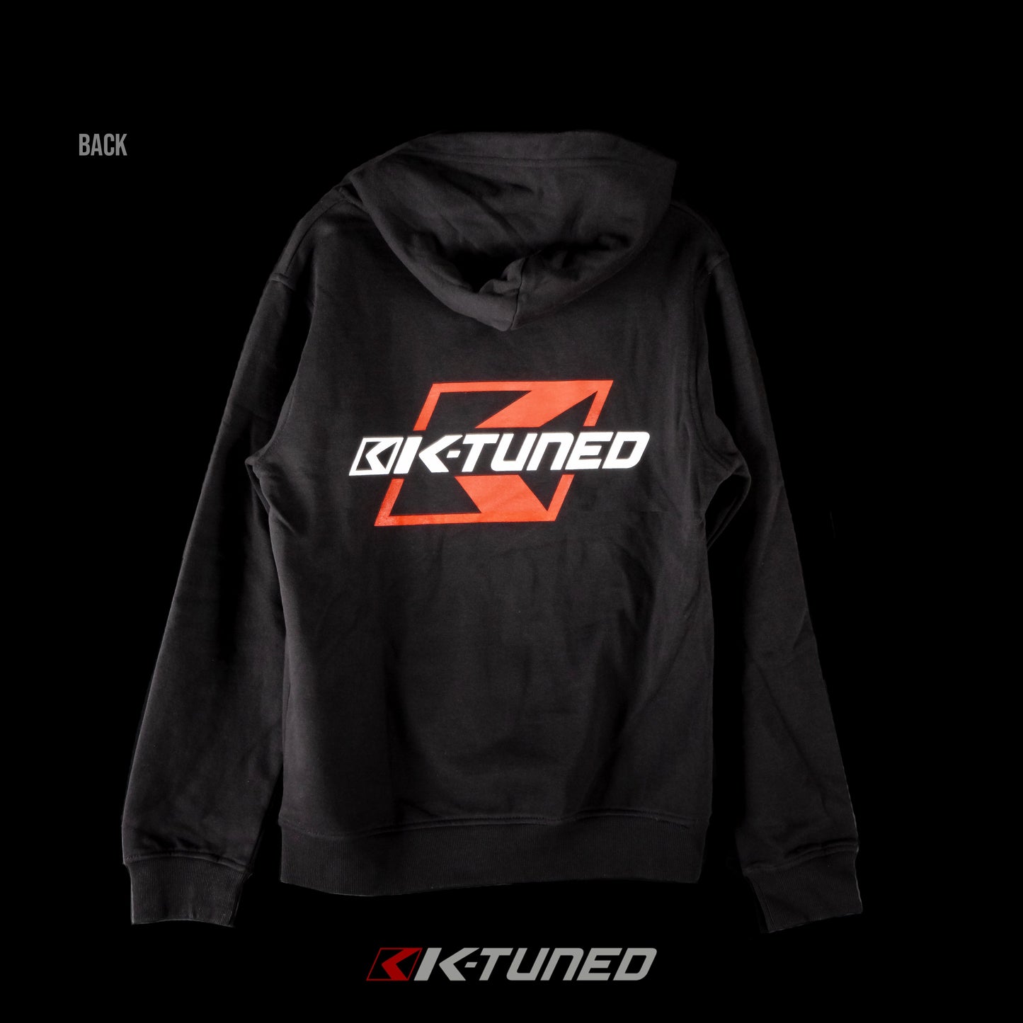 K-Tuned - New Hoodie - White and Red Logo on Black