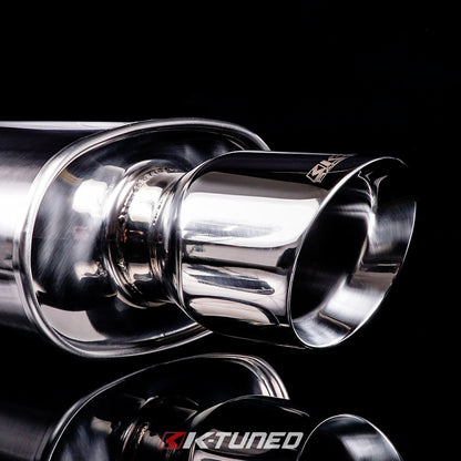 K-Tuned - Universal Muffler - Polished / Short (Offset Inlet / Center Outlet) 2.5" Inlet