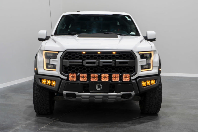 Diode Dynamics 17-20 Ford Raptor SS5 Grille CrossLink Lightbar Kit Sport - White Combo