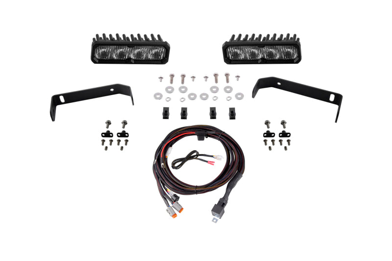 Diode Dynamics 2019-2021 Ford Ranger SS6 Pro LED Kit White Fog 6000K