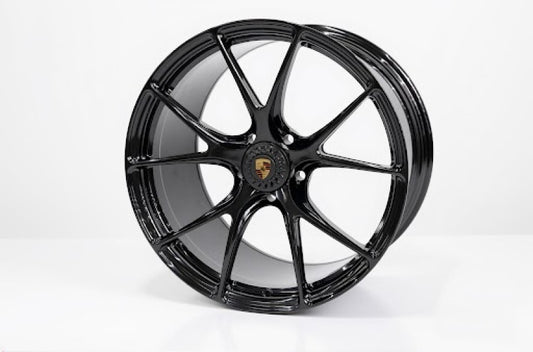 Vossen X Champion RS74 22X10 / ET54 / 5X130 / Gloss Black Wheel / Taycan - Front