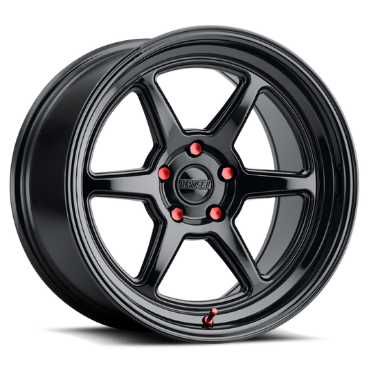 Kansei K14B Roku 18x9.5in / 5x108 BP / 22mm Offset / 63.4mm Bore - Gloss Black Wheel