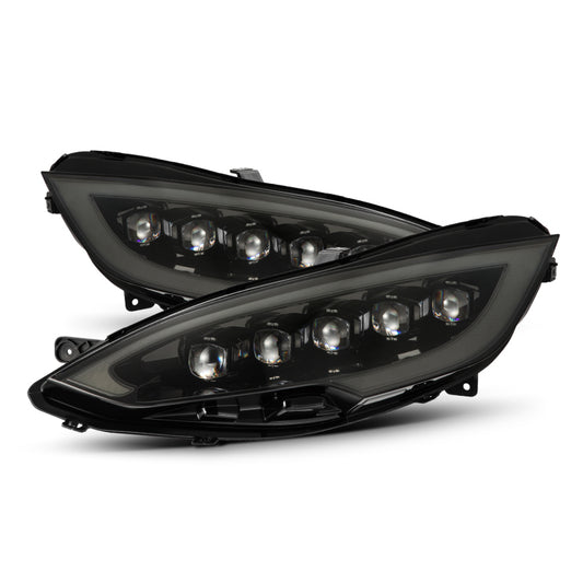 AlphaRex 12-21 Tesla Model S NOVA LED Proj Headlights Alpha-Black w/Actv Light & Seq.Sig / SB DRL