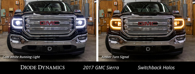Diode Dynamics GMC Sierra LED Halos Switchback 16-18 Sierra 1500