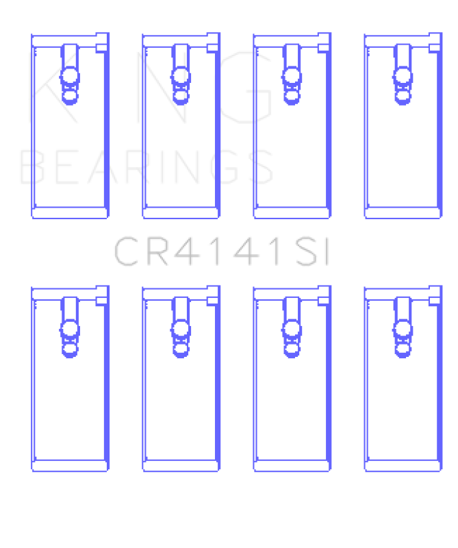 King Engine Bearings Isuzu 4Zb1/4Zd1/G130/G161/G201 (Size +0.50mm) Connecting Rod Bearing Set