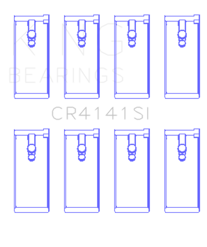 King Engine Bearings Isuzu 4Zb1/4Zd1/G130/G161/G201 (Size +0.50mm) Connecting Rod Bearing Set