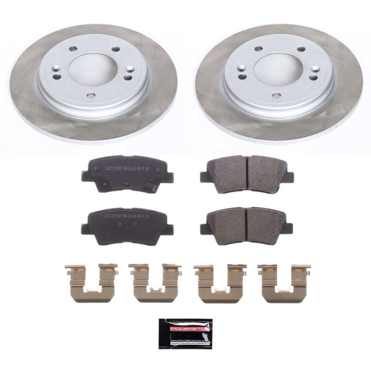 Power Stop 17-22 Kia Niro Rear Semi-Coated Rotor Kit