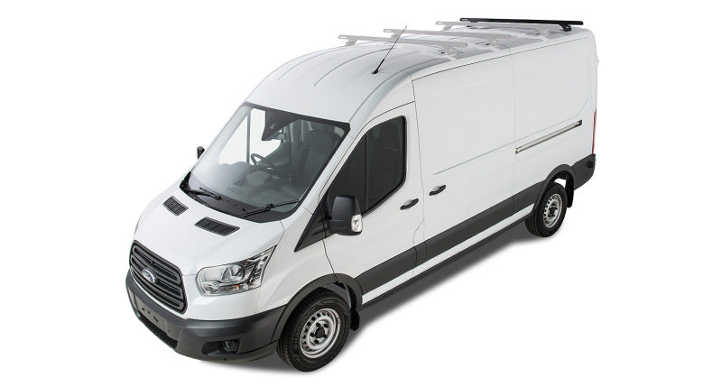 Rhino-Rack 14-21 Ford Transit 2 Door Wagon Heavy Duty RLTP 1 Bar Roof Rack - Black