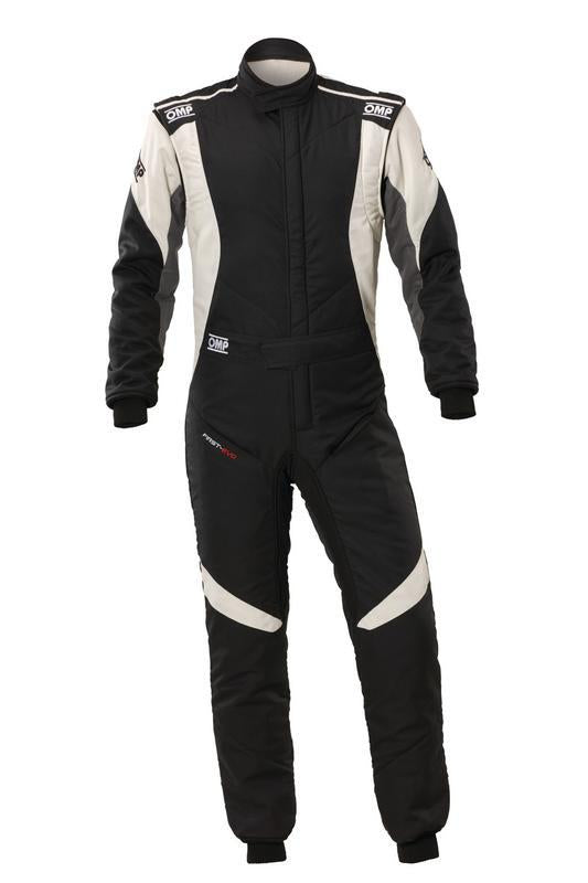 OMP FIRST EVO OVERALL my2025 FIA 8856-2018/SFI NAVY BLUE / FLUO ORANGE SZ 56