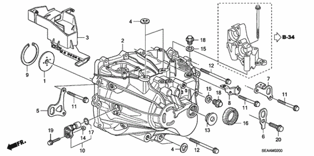 Acura - Transmission Case Bolt (8x70)