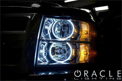 Oracle 07-13 Chevrolet Silverado LED Round Style Headlight Halo Kit - Red