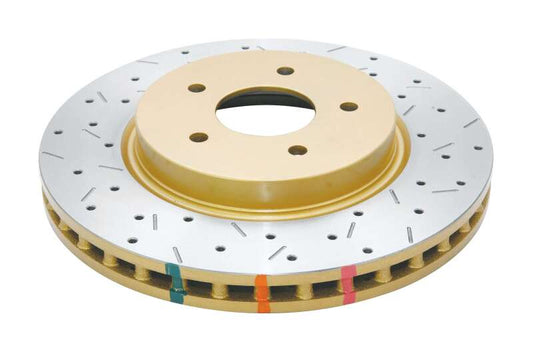 DBA 8/98+ Nissan Skyline R34 GTT Front Cross Drilled Slotted 4000 Series Rotor