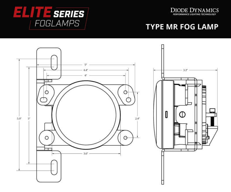 Diode Dynamics Elite Series Type MR Fog Lamps - White (Pair)