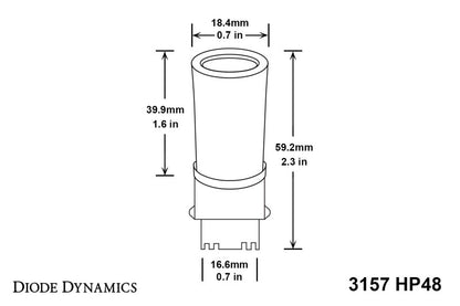 Diode Dynamics 3157 LED Bulb HP48 LED - Amber Set of 6