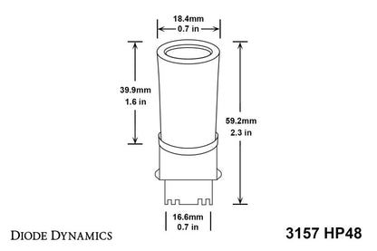 Diode Dynamics 3157 LED Bulb HP48 LED - Red (Pair)