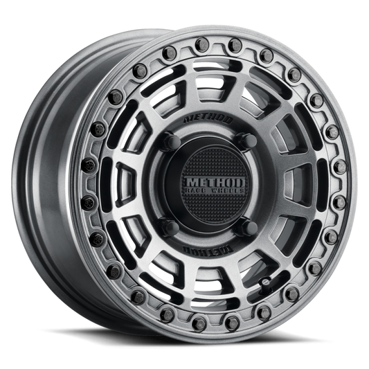 Method MR415 Beadlock 15x10 / 6+4/25mm Offset / 4x136 / 106 CB Graphite Wheel - Gloss Graphite Ring