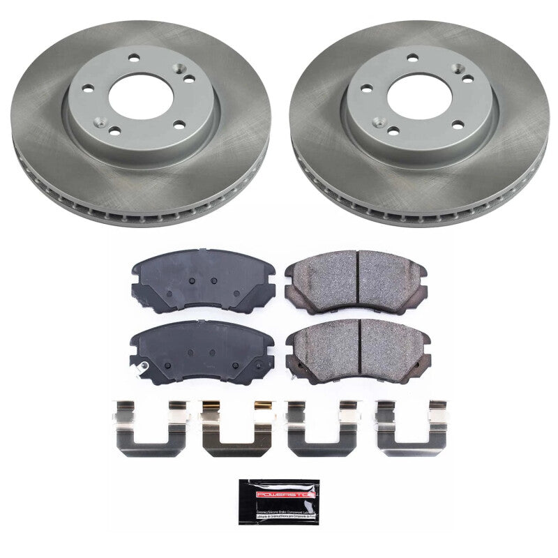 Power Stop 10-11 Kia Soul Front Semi-Coated Rotor Kit