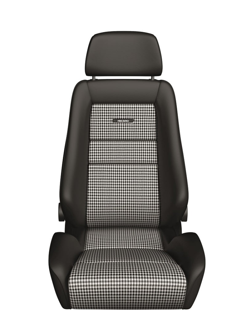 Recaro Classic LX Seat - Black Leather/Pepita Fabric