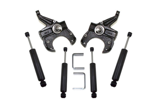 MaxTrac 73-87 Chevrolet C10 2WD 2.5in/5in Lowering Spindle Kit (1.25in Rotor)