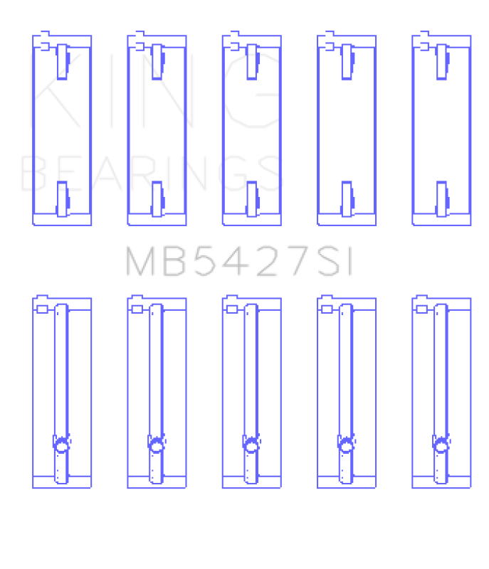 King Engine Bearings Honda L13A4/L15A (Size +0.25mm) Main Bearing Set