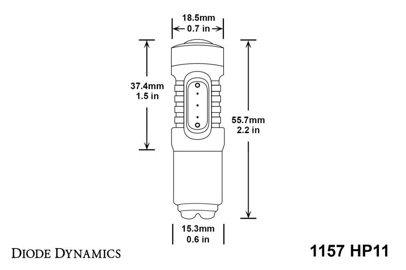 Diode Dynamics 1157 LED Bulb HP11 LED - Red (Pair)