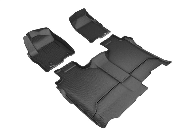 3D Maxpider 19-24 GMC Sierra 1500 Crew Cab 5-Seat Kagu Black R1 R2 (Trim To Fit Underseat Box)