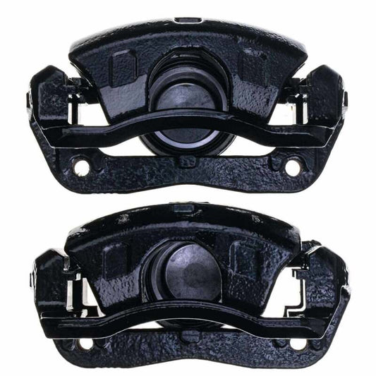 Power Stop 13-15 Acura ILX Front Black Caliper - Pair w/Bracket