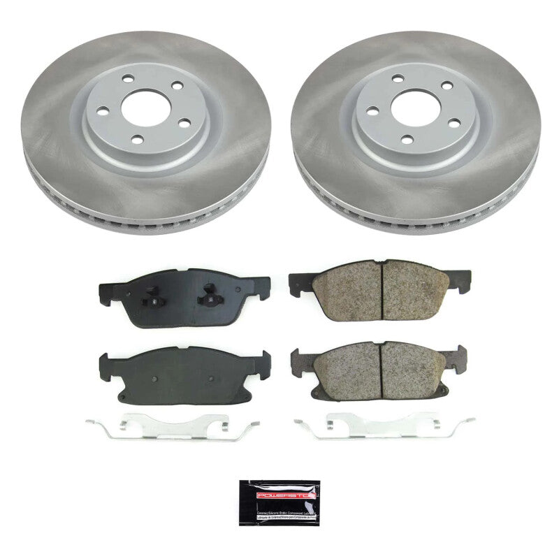 Power Stop 17-20 Lincoln Continental Front Semi-Coated Rotor Kit